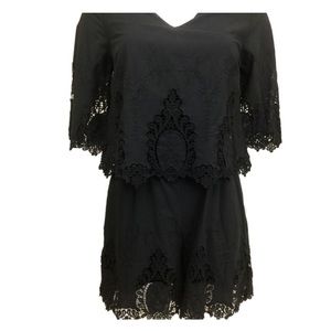 Saks Fifth Avenue Black Detailed Romper